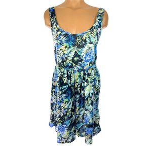 S.O.R.A.D by A Size M Romper Sleeveless Rayon Multi-Color Floral Scoop Neck